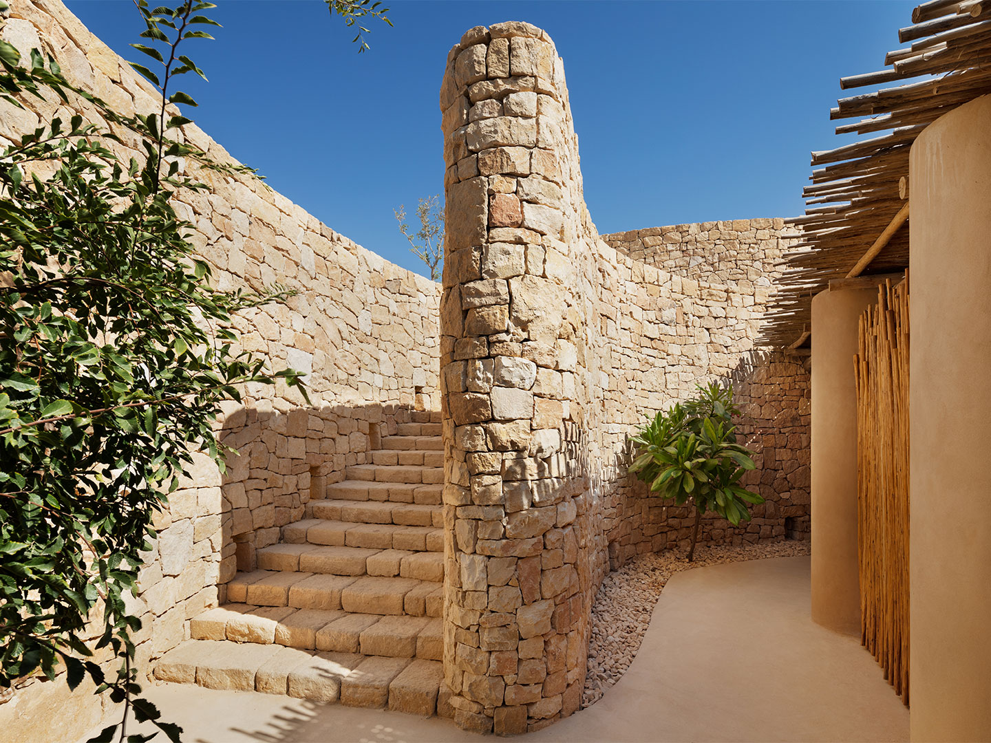 Limestone walls in Israel