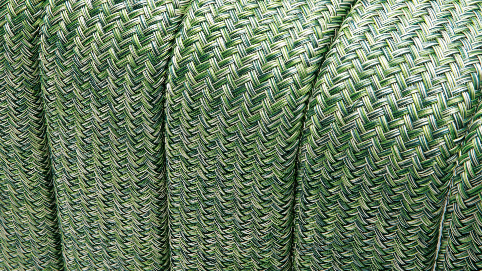 Detail of Twiggy outdoor fabric on Paola Lenti's 'Frame' armchair. 
