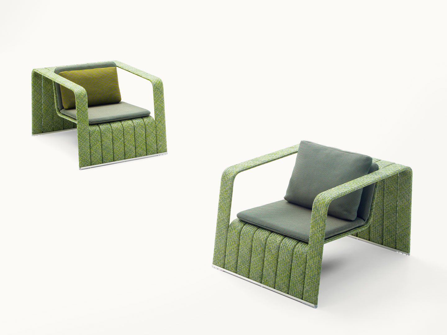 'Frame' outdoor armchairs by Paola Lenti. 