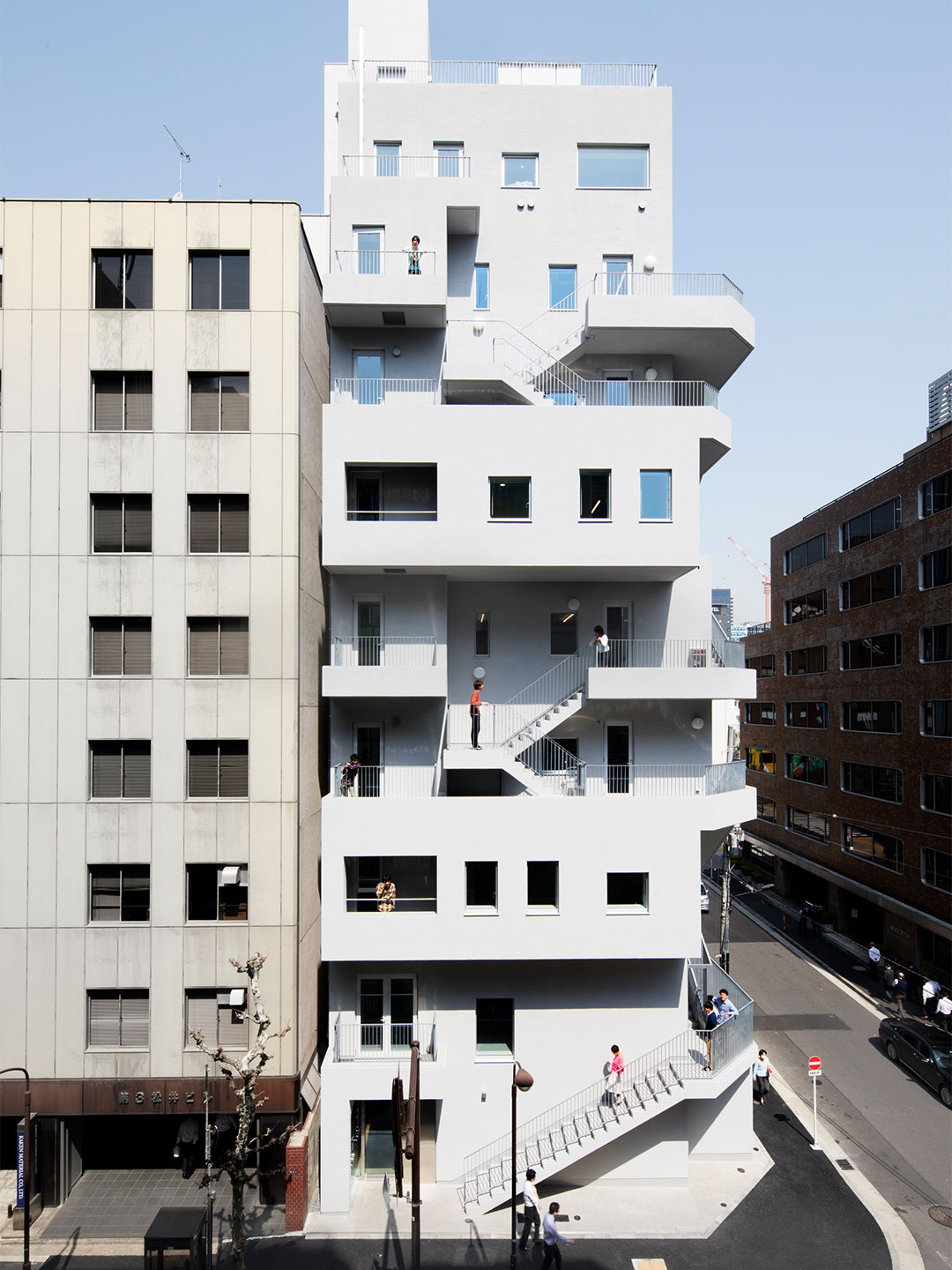 An exterior view at the Arakawa building in Tokyo