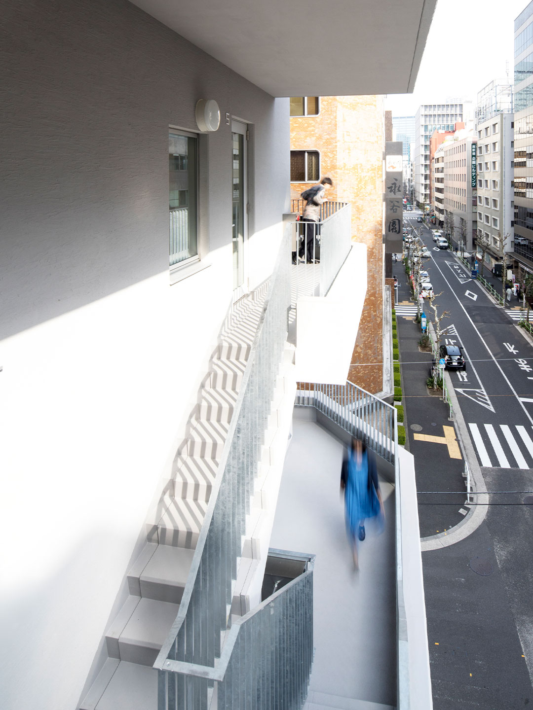 An exterior view at the Arakawa building in Tokyo