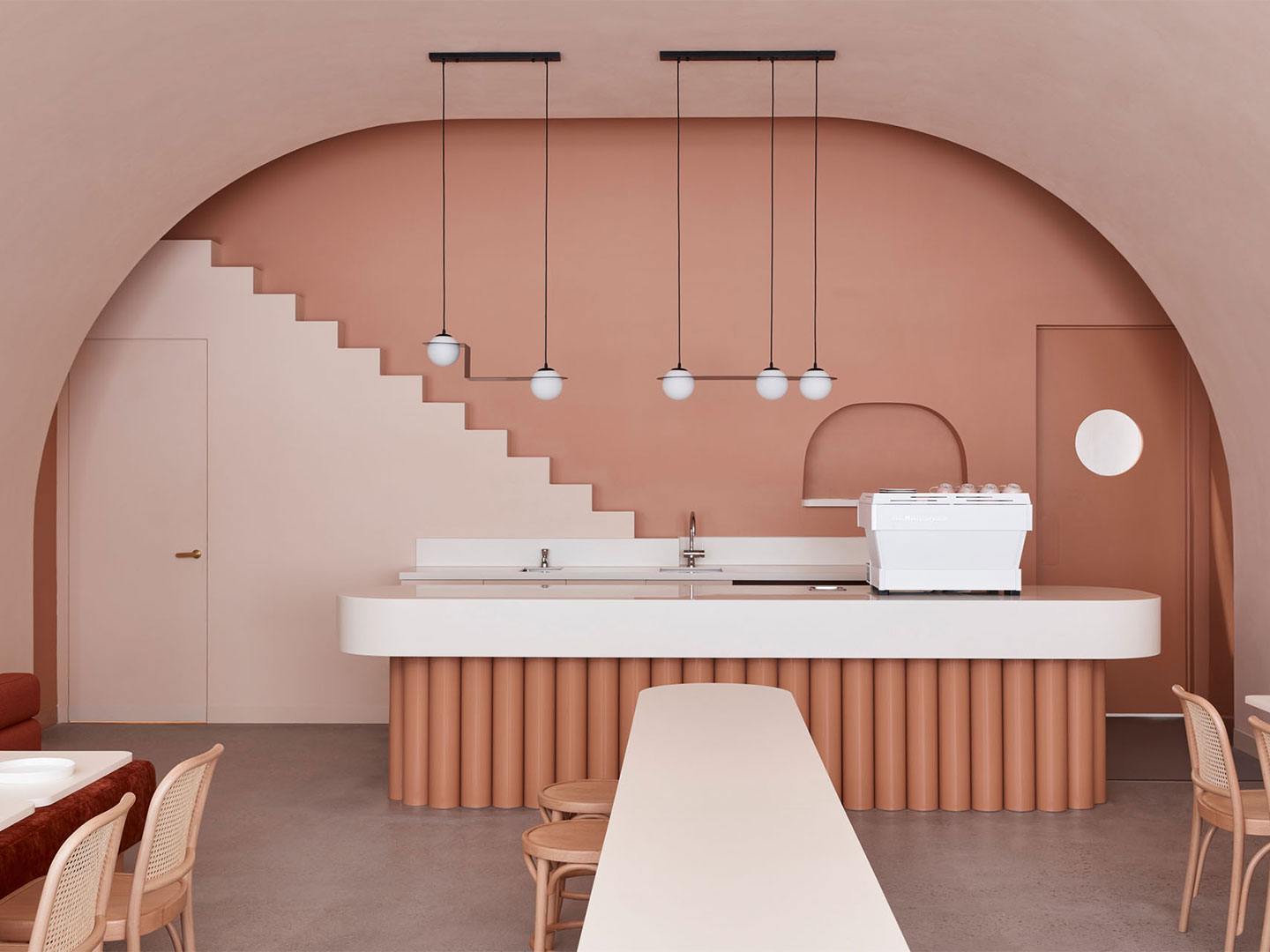 Interior design at The Budapest Cafe in Carlton by Biasol