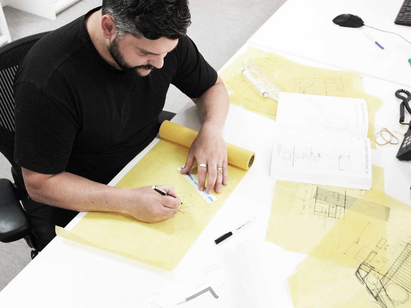 Luca Vezzosi pictured in the Mim Design studio, Melbourne