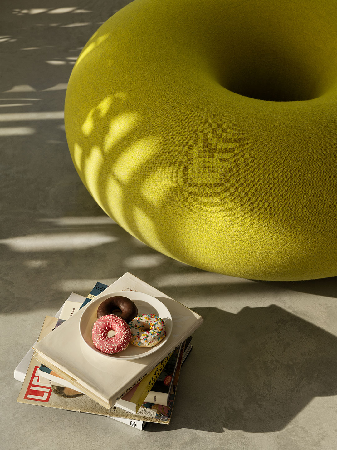 Doughnut-inspired Boa pouf by Sabine Marcelis for Hem