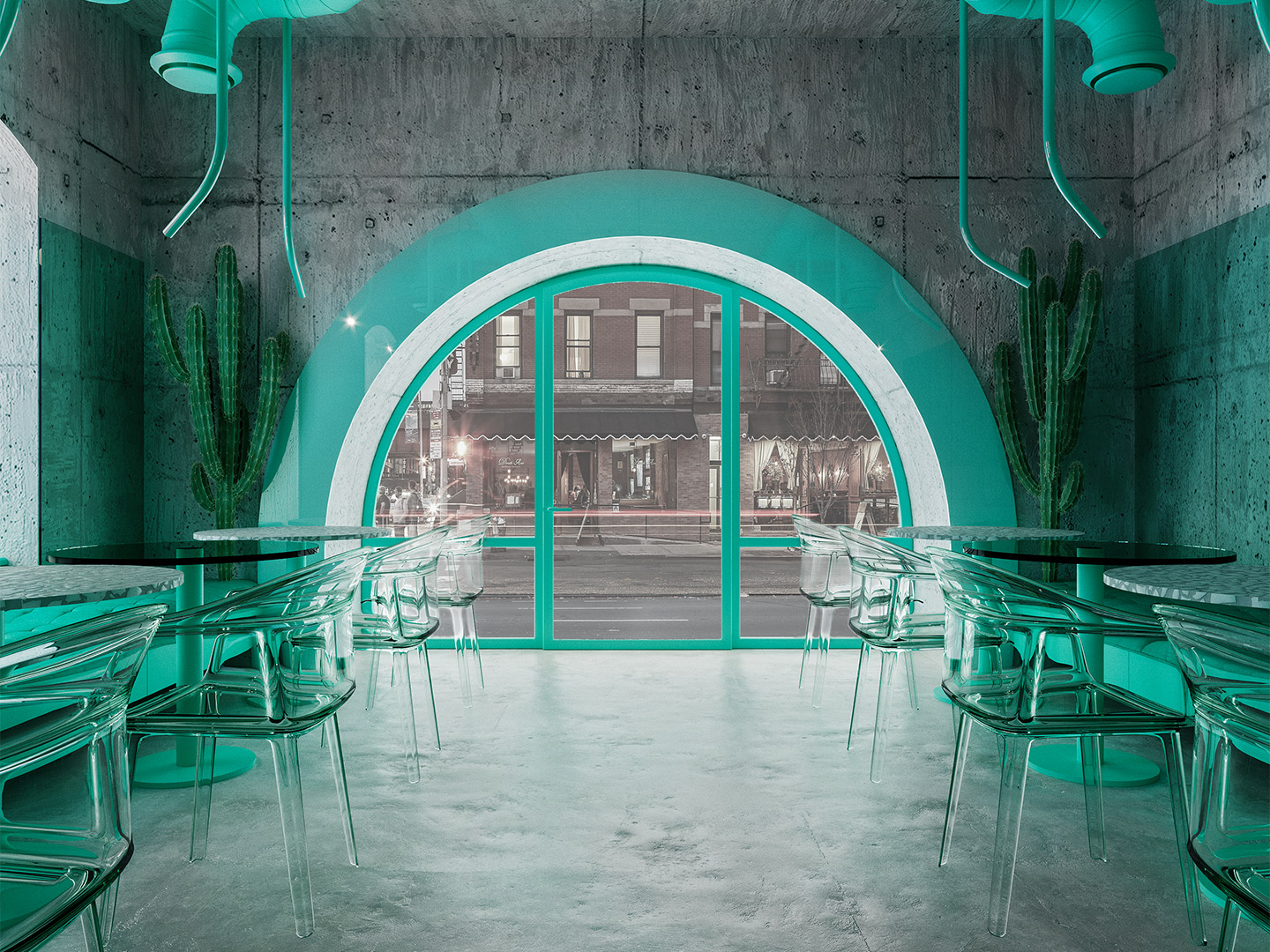 Cafe in New York by Reutov Design ; New York cafe Reutov Design