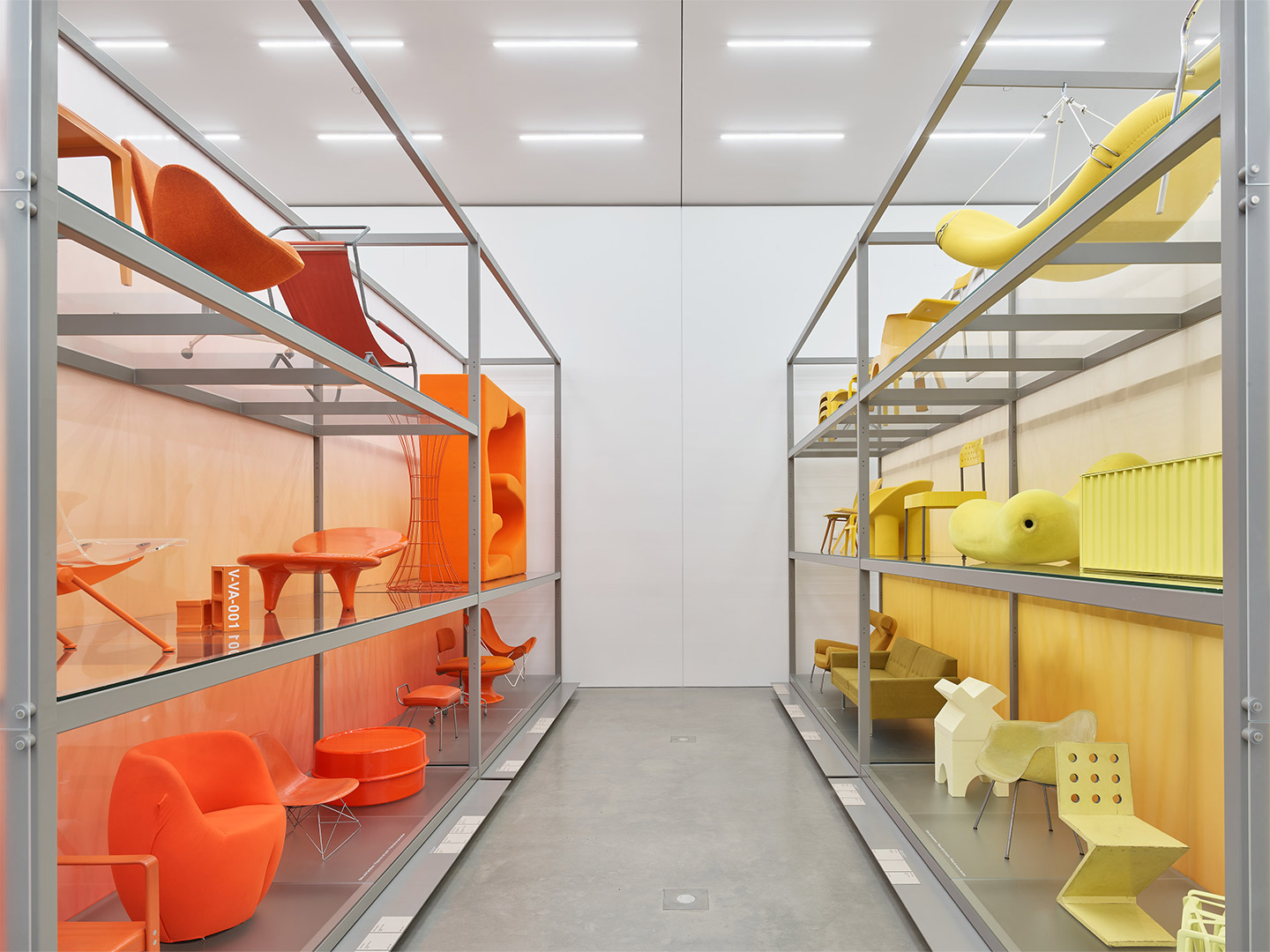 Sabine Marcelis sorts Vitra’s archives by colour at the Schaudepot in Germany